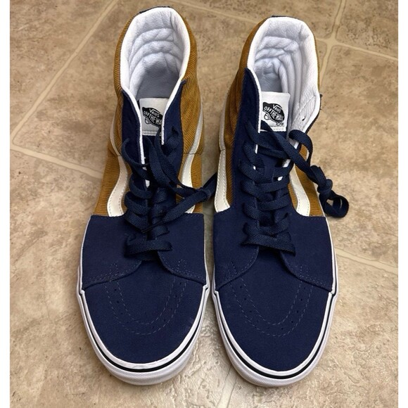 Men’s Vans New - Size 11 Blue & Tan Corduroy - Picture 3 of 4